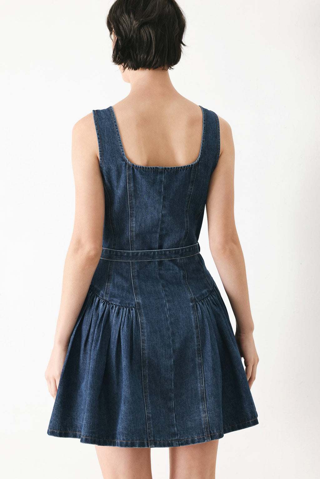 BABY BLUE LOVE DENIM MINI DRESS