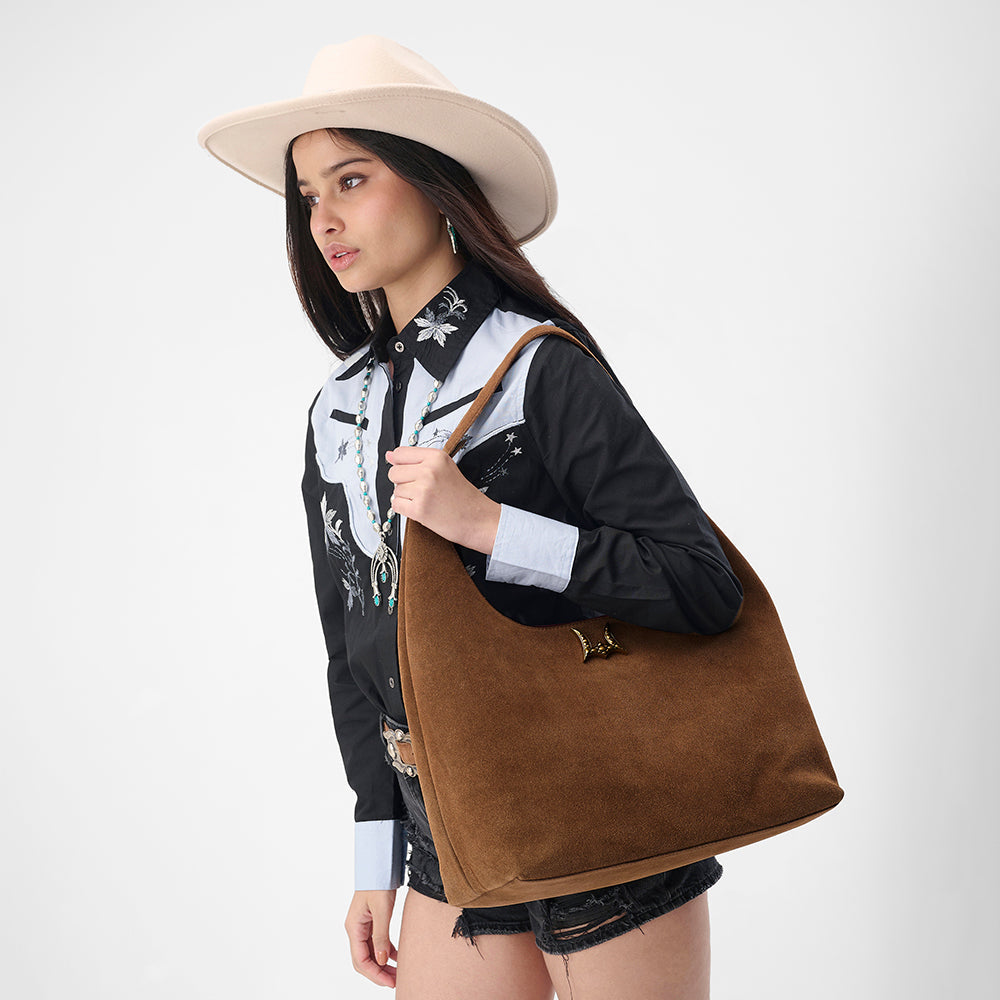 Loyal West LW LARGE PURSE - IN SUEDE LEATHER