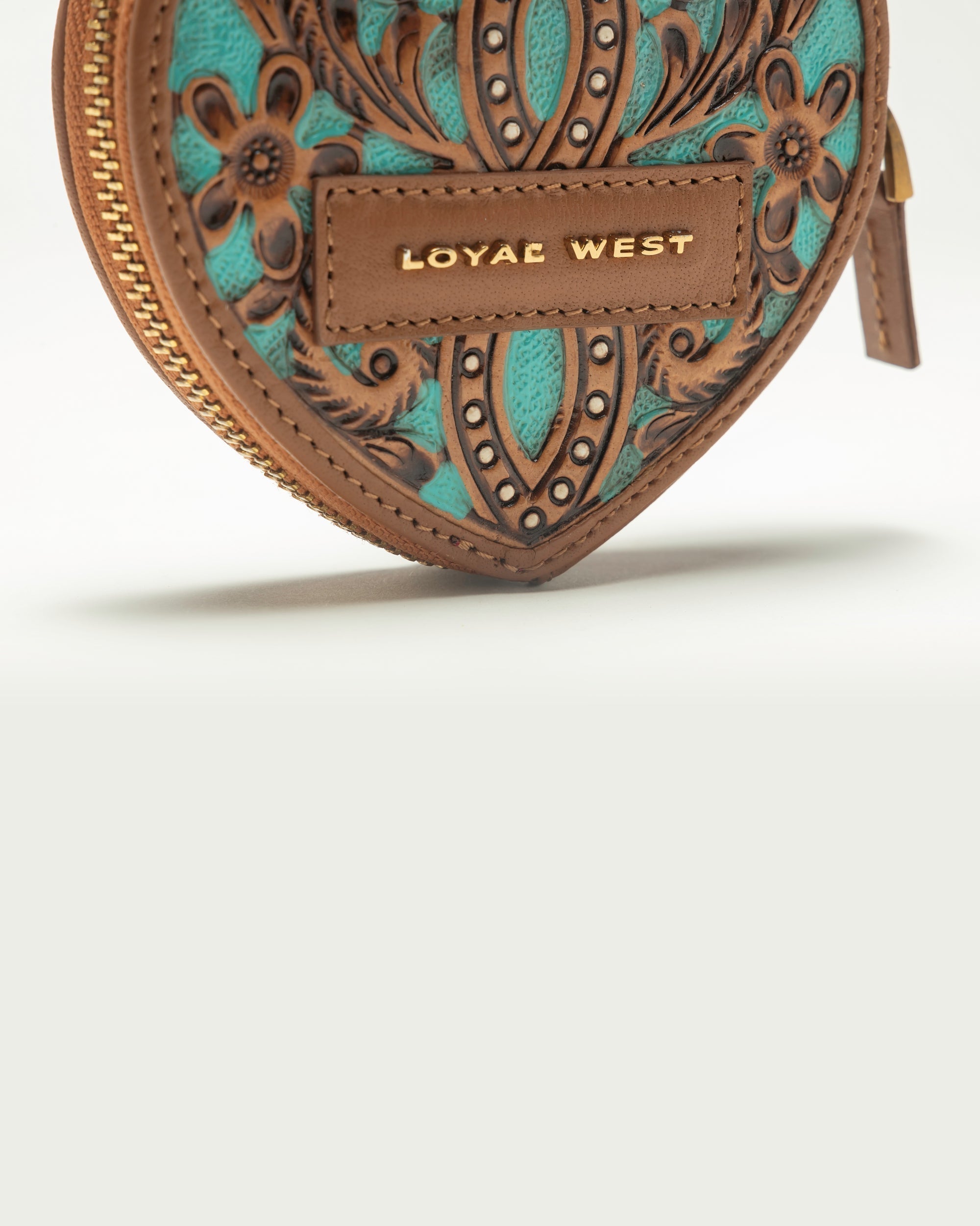 Loyal West Cupid Coin Pouch Handtooled Leather - Whiskey & Water