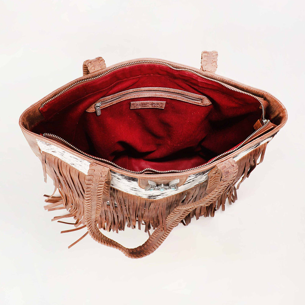 Loyal West Hide And Fringe Large Cowhide Purse
