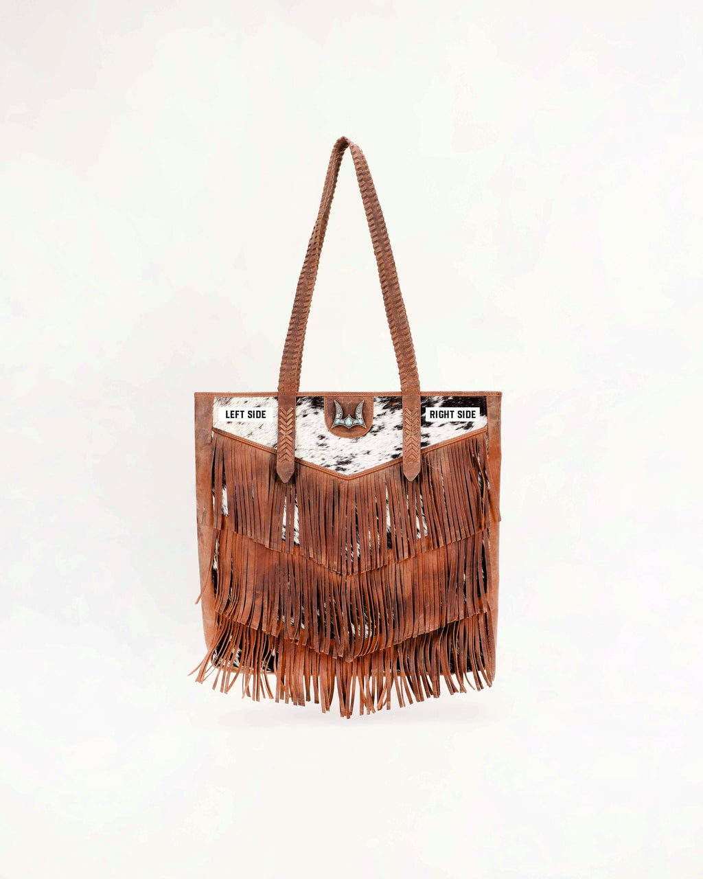 Loyal West Hide And Fringe Large Cowhide Purse